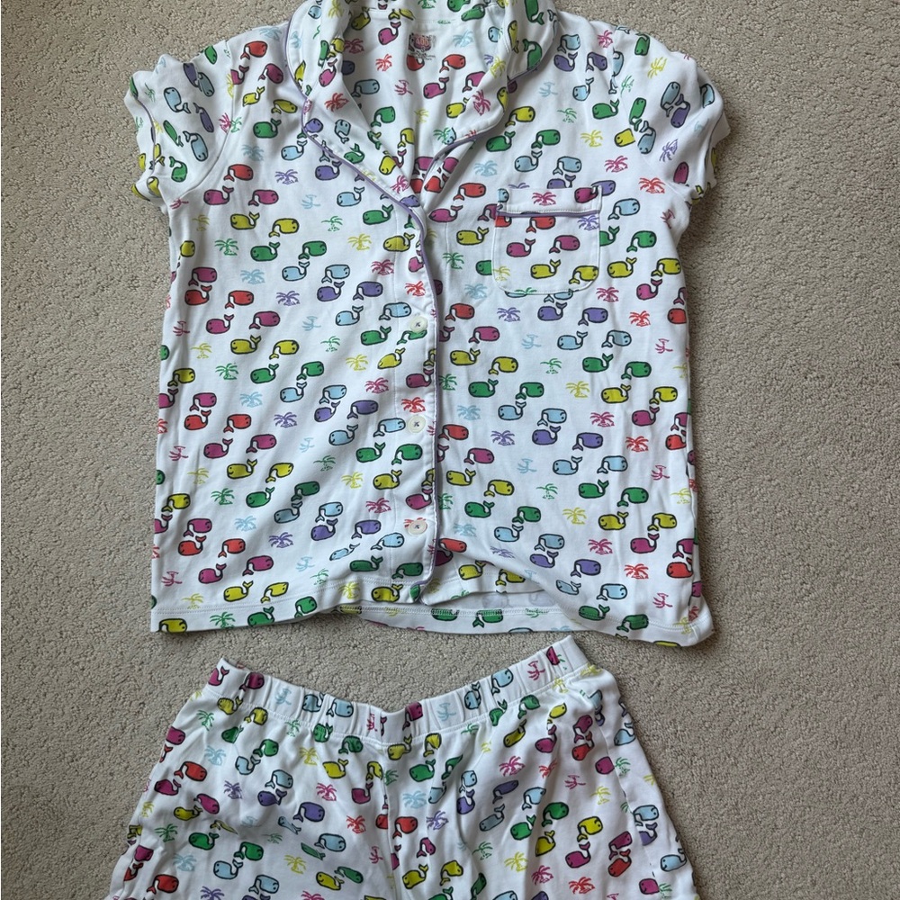 Roller Rabbit Rainbow Whale Pajama Set